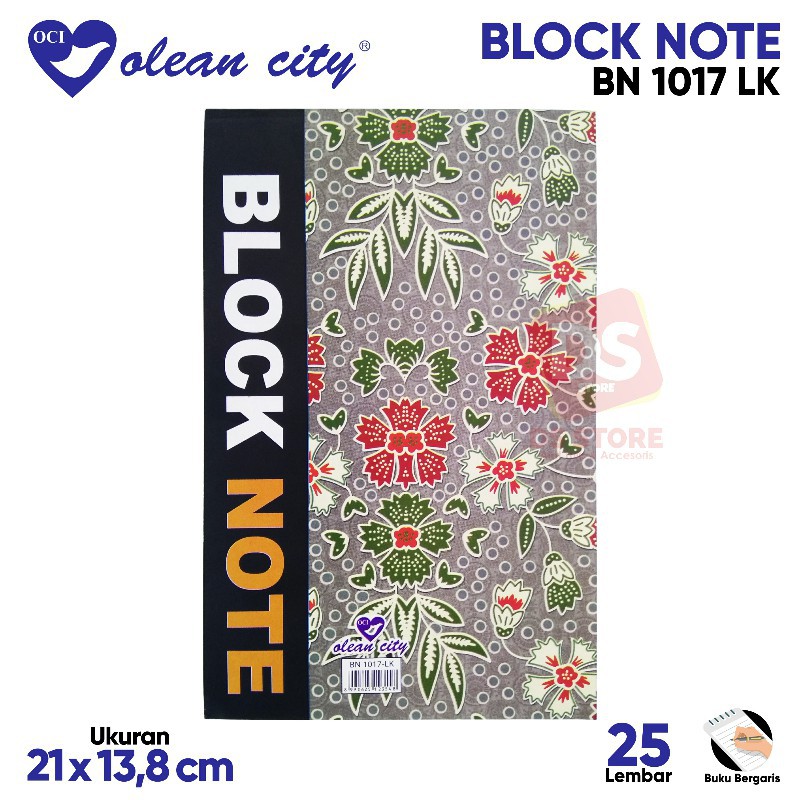 

Buku Catatan / Block Note ukuran A5 OLEANCITY