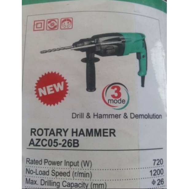 dca azc05 26b mesin bor beton rotary hammer azc 05 26 b 26mm