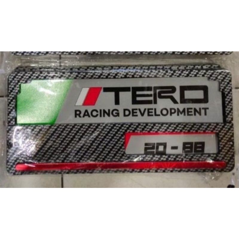 Cover plat nomor motor TERD Motif karbon plat nomor motor motif carbon