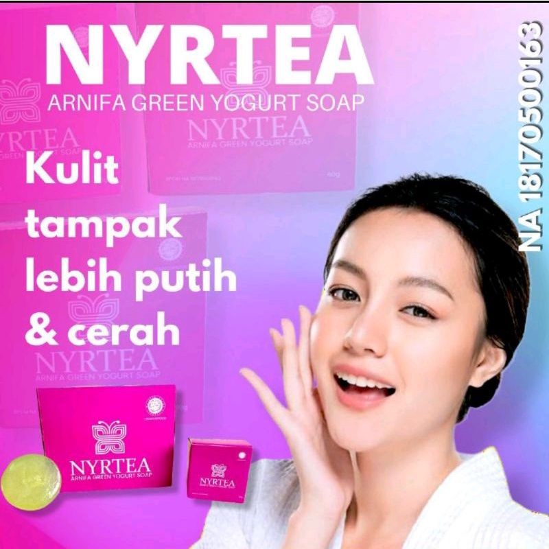 sabun NYRTEA ECER,sabun pemutih badan 20gram