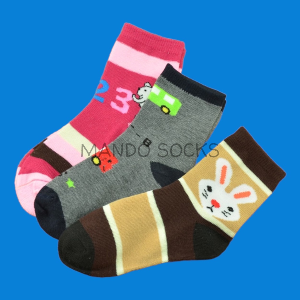 kaos kaki anak umur 4  - 8 tahun motif random