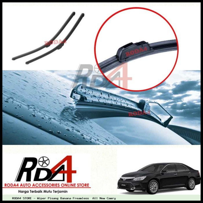 Wiper Mobil All New Camry 24 20 Frameless Banana 1 Set 2 Pcs