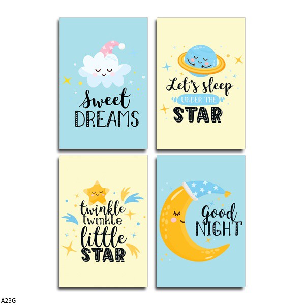 Hiasan Dinding / Wall Decoration 20cm x 30cm Tema Good Night A23G