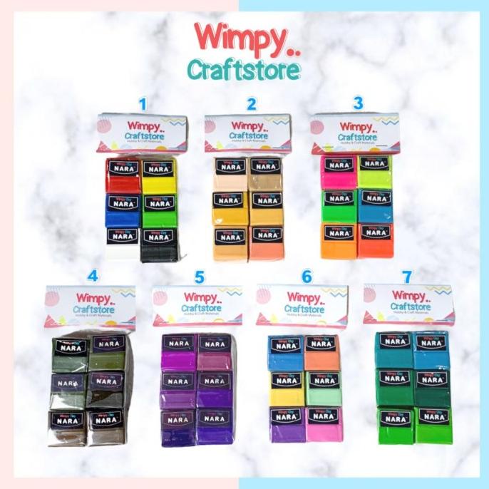Paket NARA Clay Bahan Polymer Clay Fimo Premo Sculpey Bahan Clay