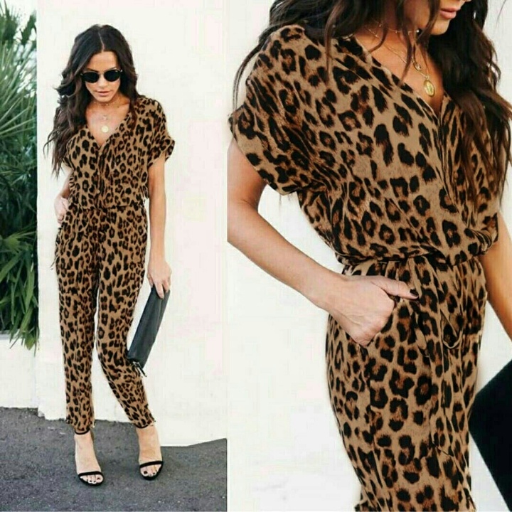 *[GLFK] Jumpsuit Modern Leopard / Jumpsuit Kekinian / Pakaian Jumpsuit Wanita Terbaru / Jumpsuit