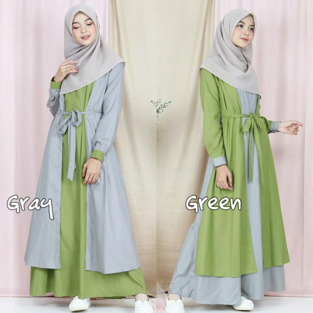 ATINA Maxi Style Remaja Dewasa - Polos Harian - Gamis Wanita Dewasa Murah