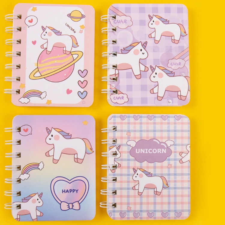 [DZ] ST232 - Note Book Spiral Buku Tulis Catatan Kecil Karakter Lucu-Unicorn (Random)