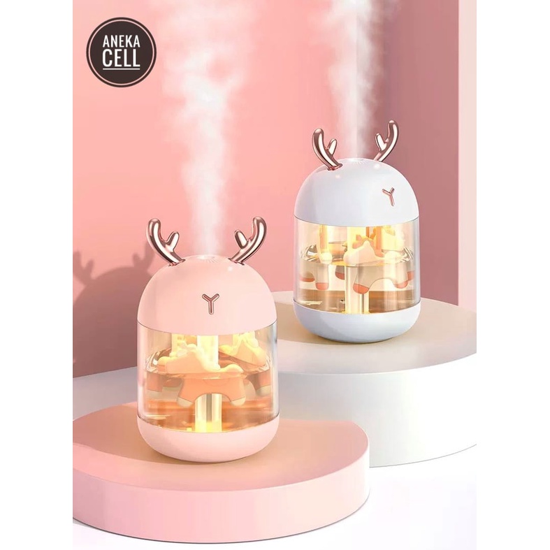 [TAFFWARE] Humidifier Aromatherapy Ultrasonic Pewangi Ruangan Air Diffuser Aroma Terapi Purifier Oil Nano Spray-Cute Pony Pink