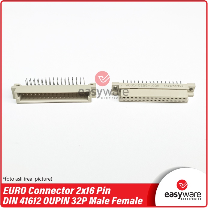 DIN 41612 EURO Connector OUPIIN 32pin 2x16 Pin Male Female