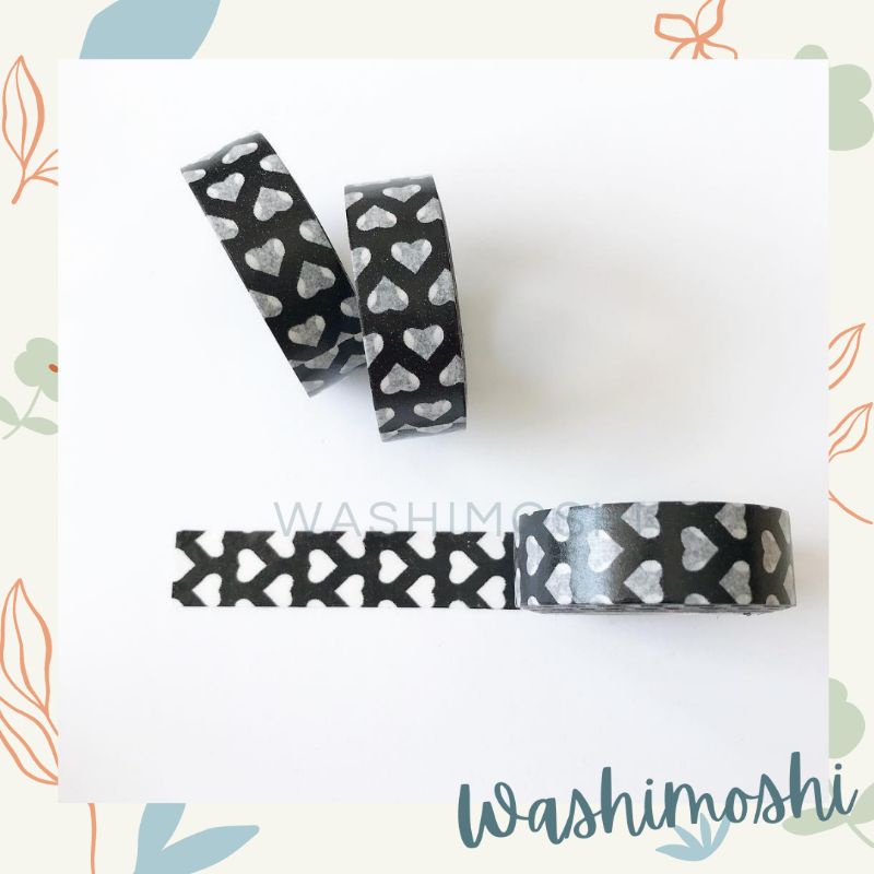 

Washimoshi Masking Washi Tape Black Love Design
