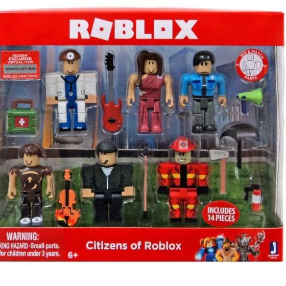 Up Roblox Citizens Of Roblox Six Figure Pack Mainan Anak Isi 6 - roblox action figures citizens of roblox 6 pack figure set with