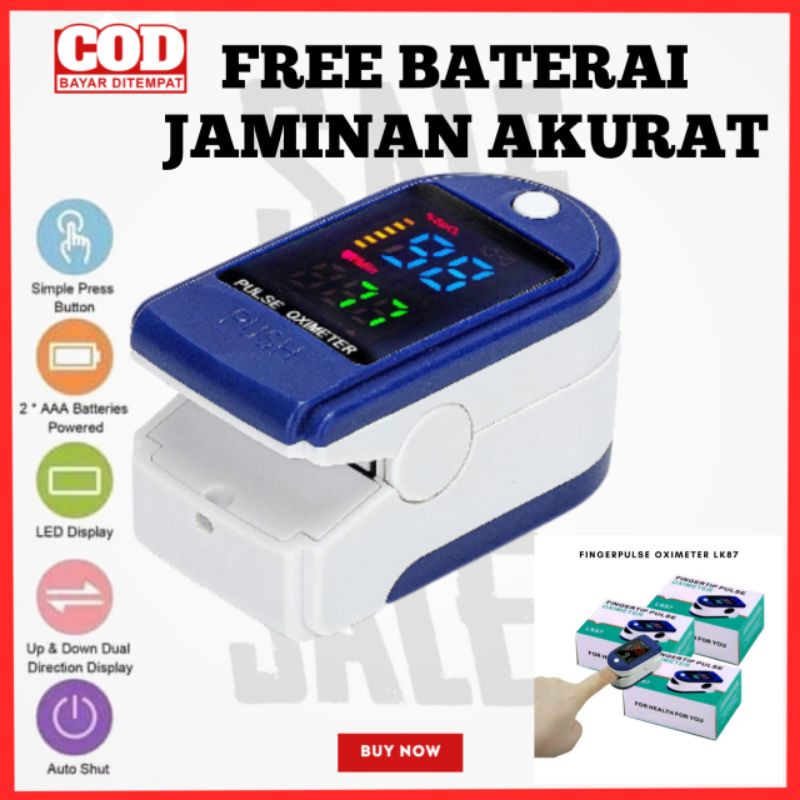 Oksimeter Oximeter Oxymeter Alat Ukur Oksigen Darah Pulse Fingertip PENGUKUR OKSIGEN DALAM DARAH