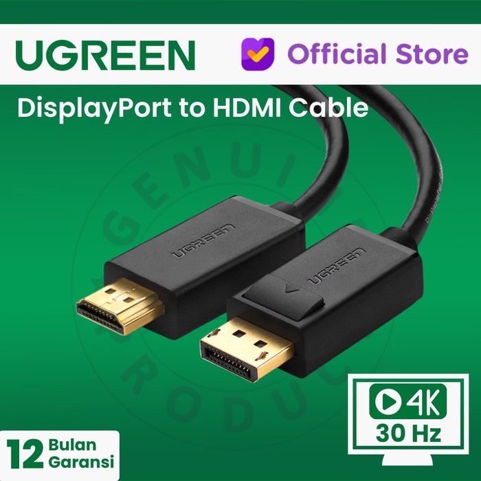 UGREEN Kabel DisplayPort (DP) to HDMI 1 meter - DP101