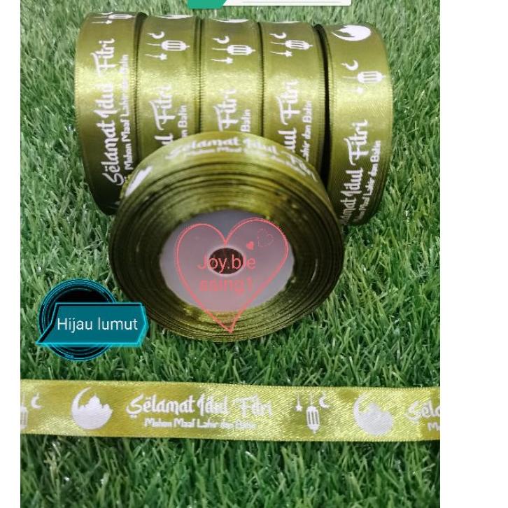 

✩ PITA IDUL FITRI LEBARAN SABLON SATIN 3/4" 2 CM/PITA LABEL SOUVENIR/PACKAGING MURAH ۩