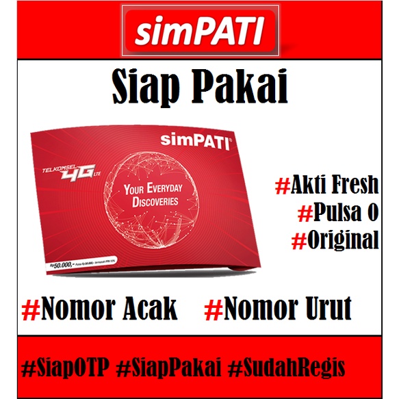 Kartu Perdana Simpati/Kartu Telkomsel/Kartu AS/Kartu LOOP