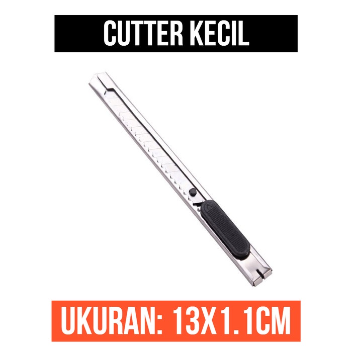 Cutter Alat Potong Pisau Cutting Knife Auto Lock Stainless Besi Kecil