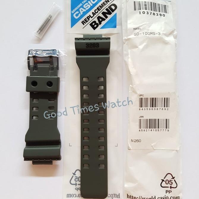 STRAP G-SHOCK GD-100MS-3DR / GD-100 / Casio Original Termurah