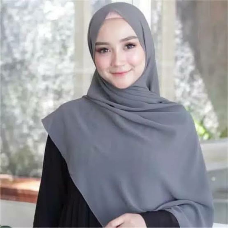 (High Quality) Vinderu Pashmina Diamond 150x75 Premium Import hijab / kerudung-ABU TUA