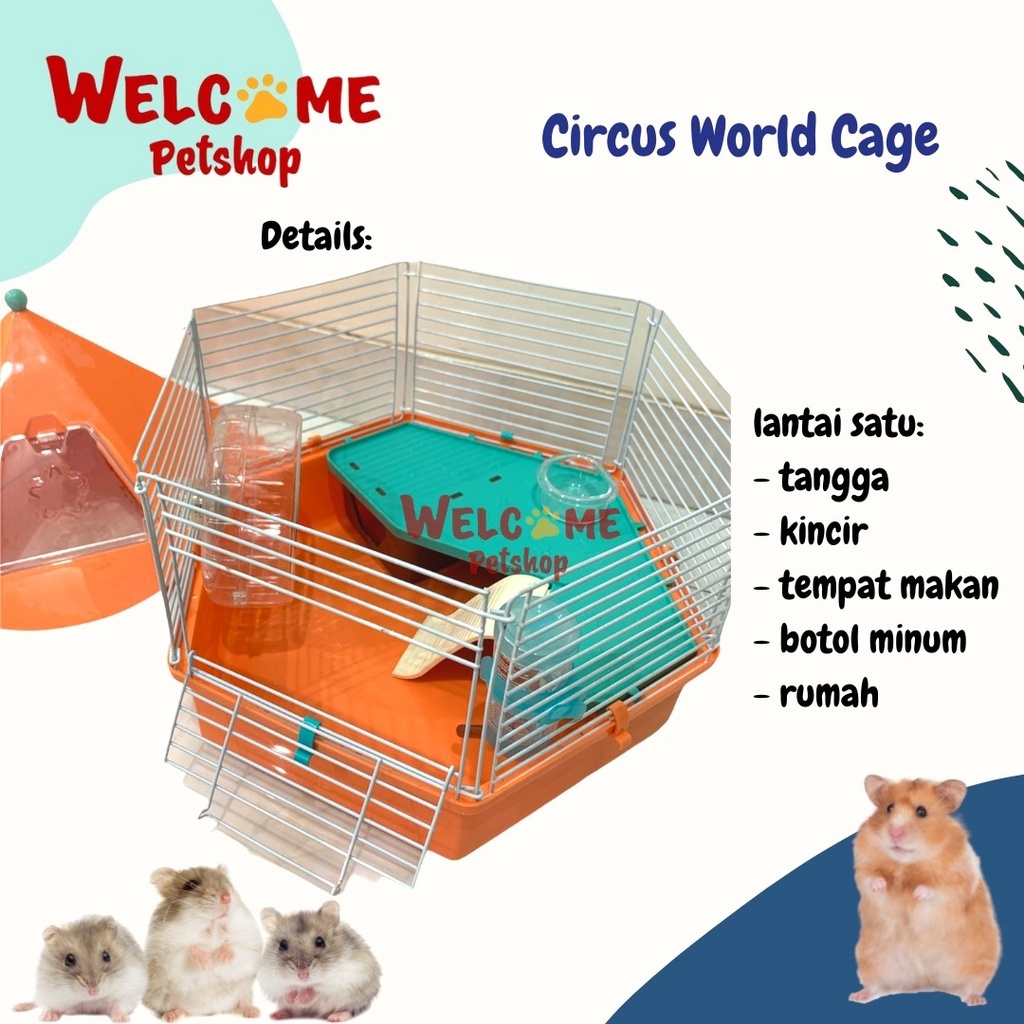 Circus World / Kandang Hamster Motif Circus / Rumah Hamster