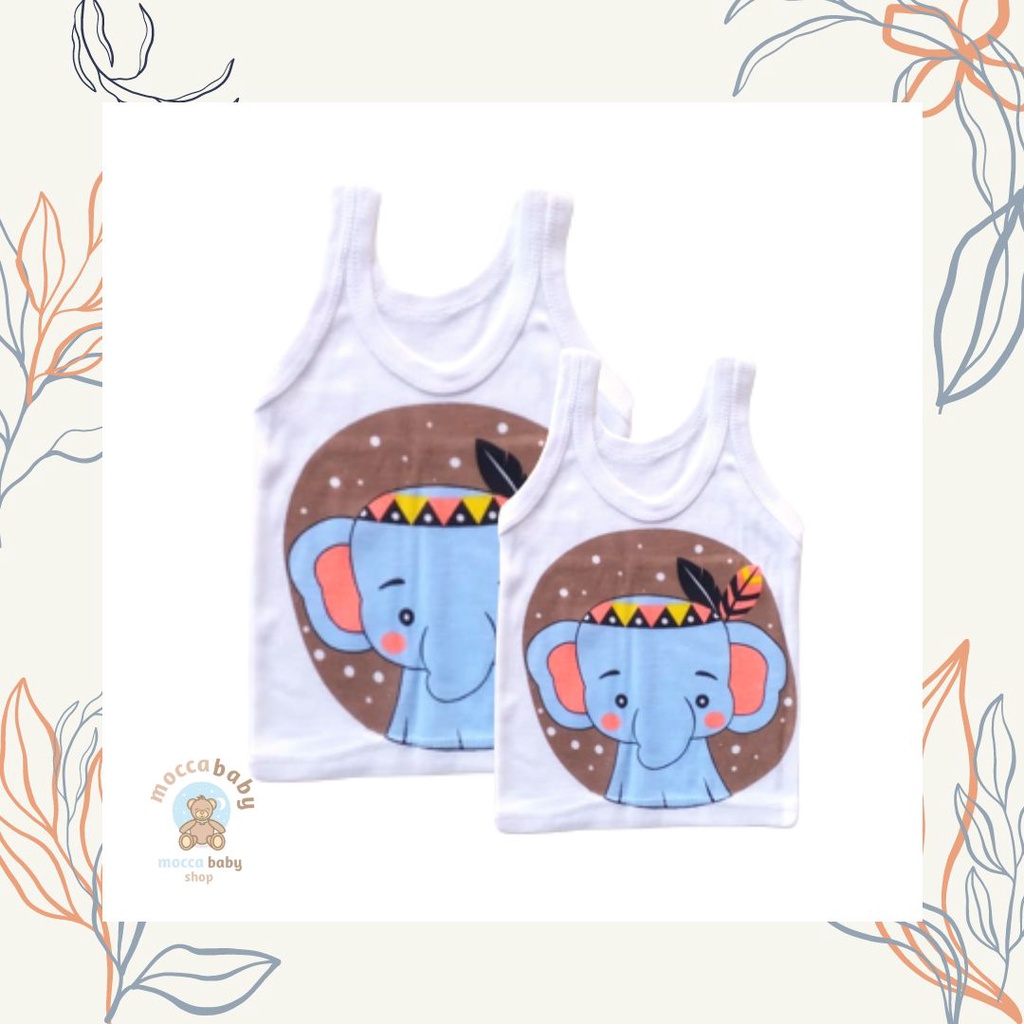 MBSS - SINGLET Harian Karakter Anak Kids SIZE 0-3 Tahun / Kaos Dalam Motif Kartun Unisex SS4