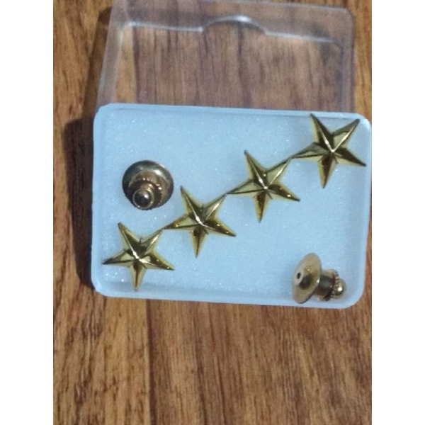 Asessoris Pin bintang,pin bintang 4 pin ok crome emas
