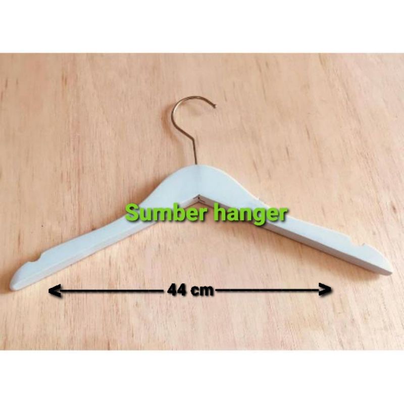 hanger kayu putih dewasa ( wood hanger )
