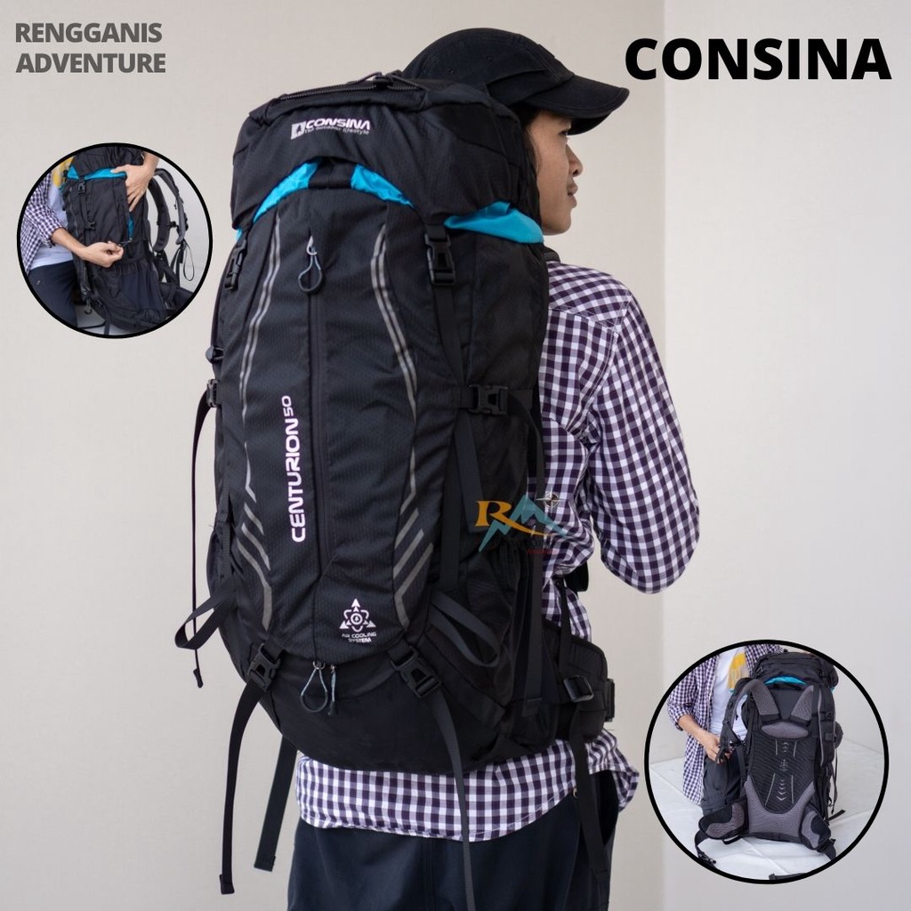 Tas Hiking CONSINA CENTURION 55 LITER Ransel Carrier Gunung