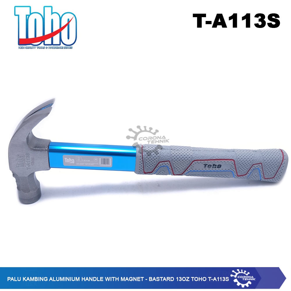 Toho T-A113S - Palu Kambing Aluminium Handle With Magnet - Bastard 13Oz