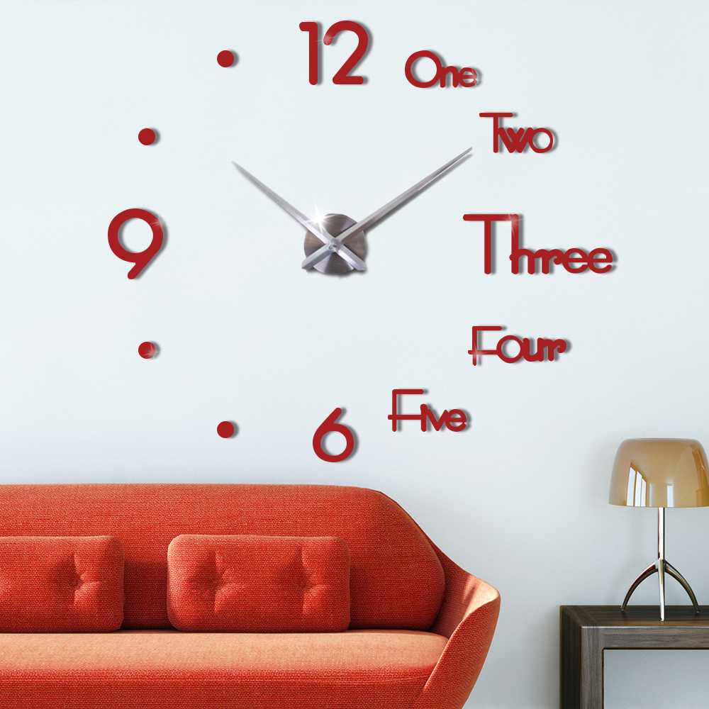 Jam Dinding Besar DIY Giant Clock Underline &amp; Angka 37 Inch - DIY-109