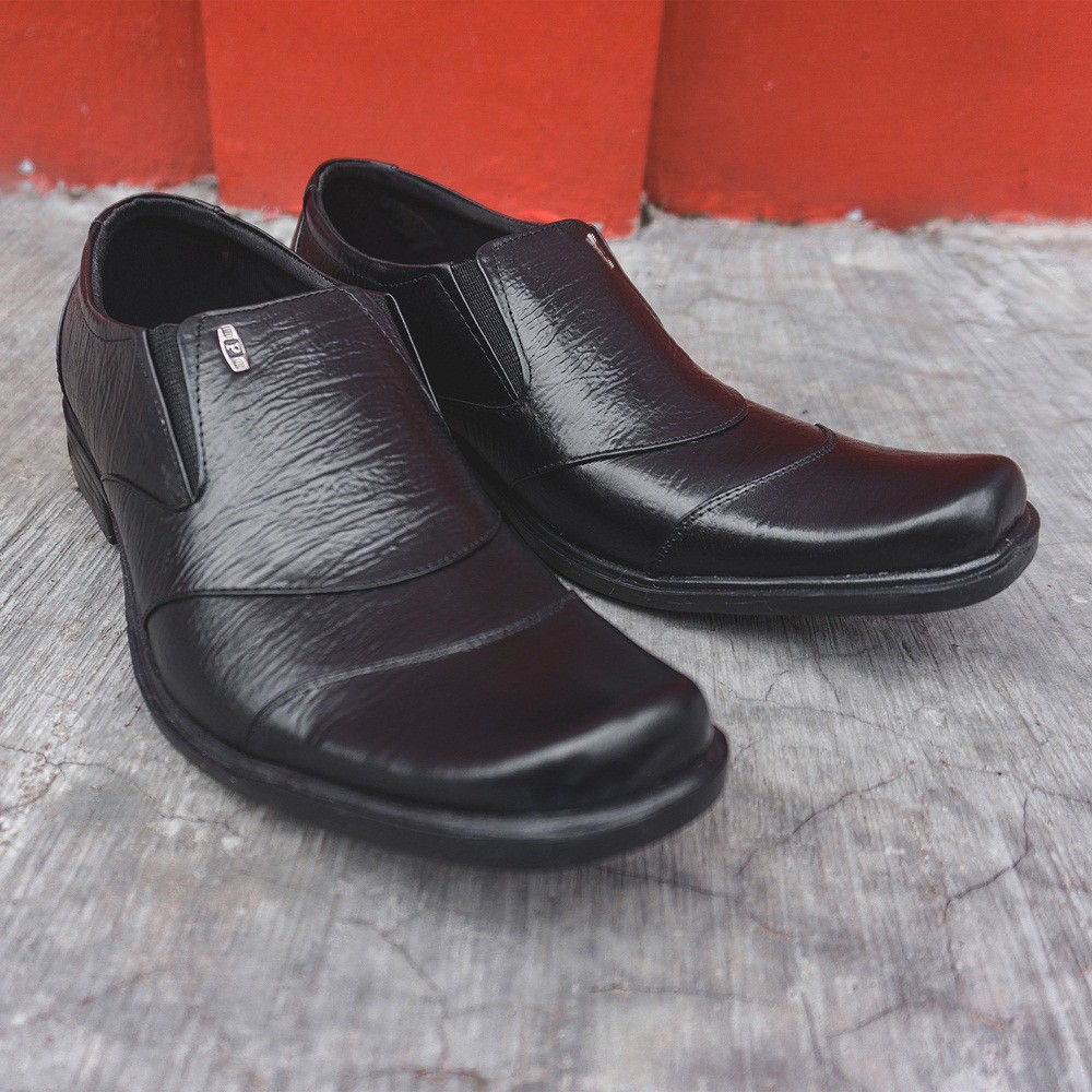 Original SPATOO - SP 016 HITAM Sepatu Pantofel 100% Kulit Sapi Asli Sepatu PDH - Sepatu Kerja