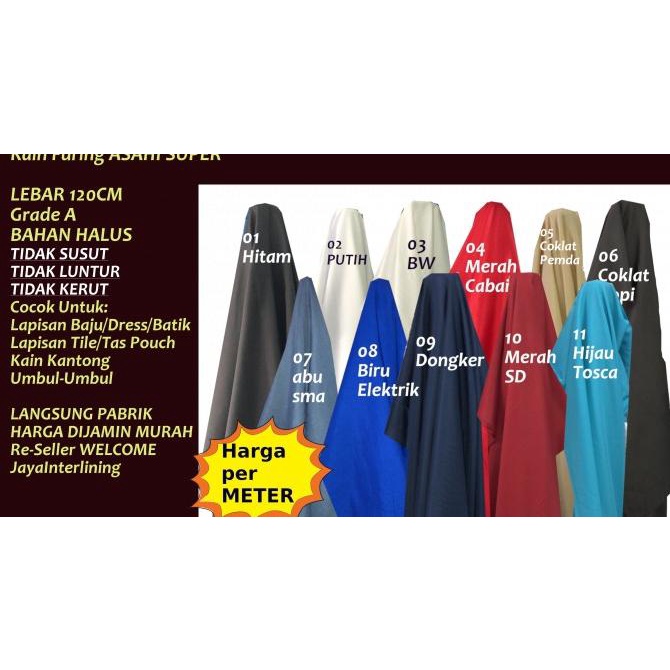 TURUN HARGA Kain Furing Asahi Super Premium Per Meter AP169