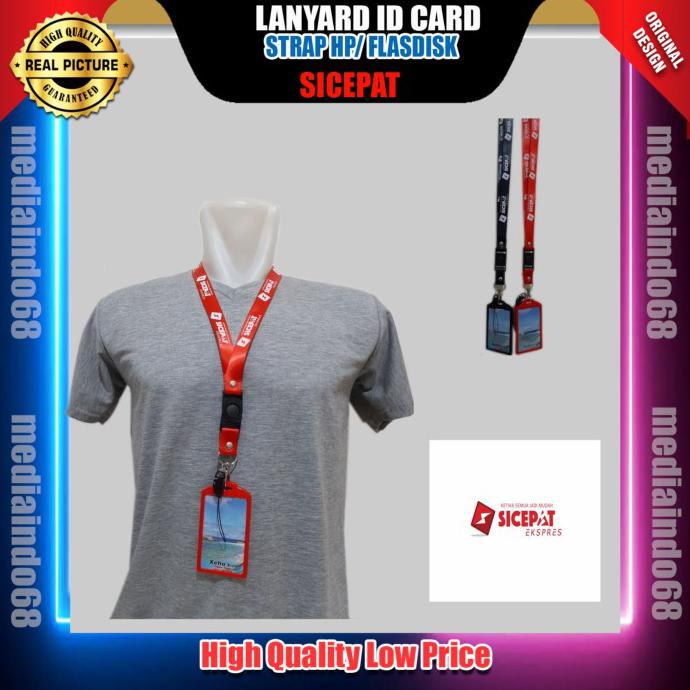 Promo Sicepat Lanyard Id Card/Gantungan Id Card ( Paket Murah ) - Hitam