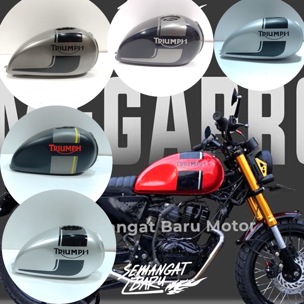TANGKI SCRAMBLER TRIUMPH TUTUP NINJA KUALITAS THE BEST VERZA CBVERZA CB150VERZA MEGAPRO MONO TENK TA