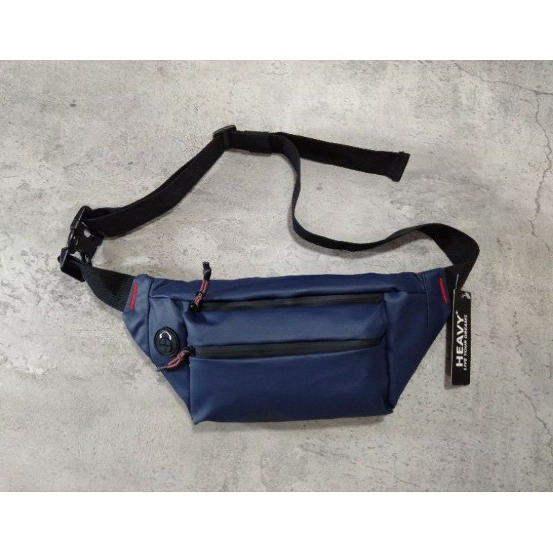 TAS SELEMPANG PRIA HEAVY.BAG. WAIST BAG HEAVY( WATERPROOF) anti air