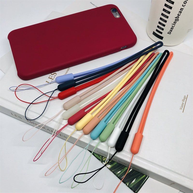 Silicone Cell Phone Lanyard for Iphone Samsung Phone Wrist Straps Keychain Camera Strap Id Card Usb Hanging Rope coolcolor