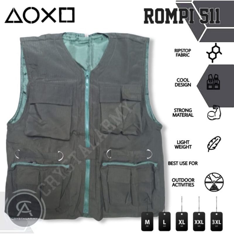 JAKET ROMPI TACTICAL OUTDOOR 511 ROMPI VEST ORIGINAL CRYSTAL