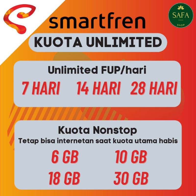 Kuota Smartfren Unlimited 7 hari 14 hari 28 hari 1 bulan | Paket data Smarfren Nonstop Murah