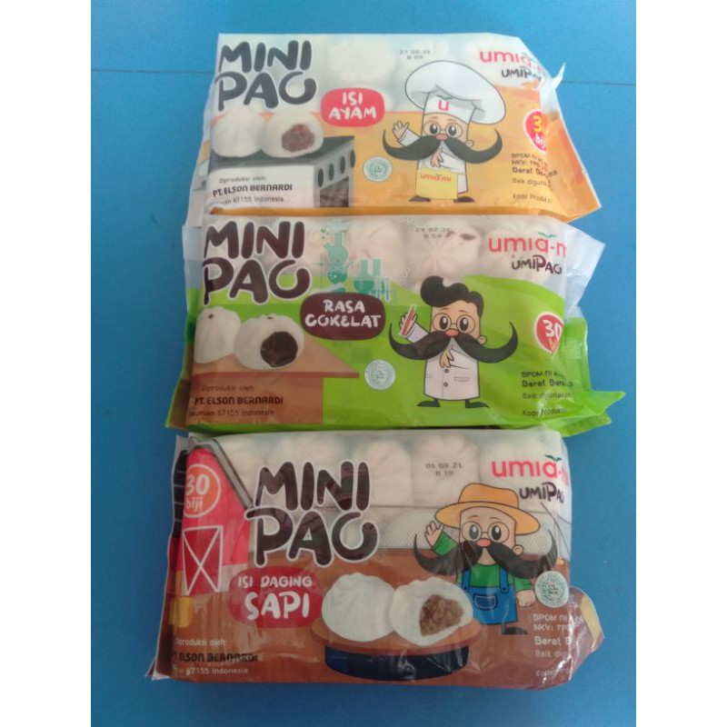 

Mini pao minipao umiami rasa coklat, ayam dan sapi isi 30 pcs