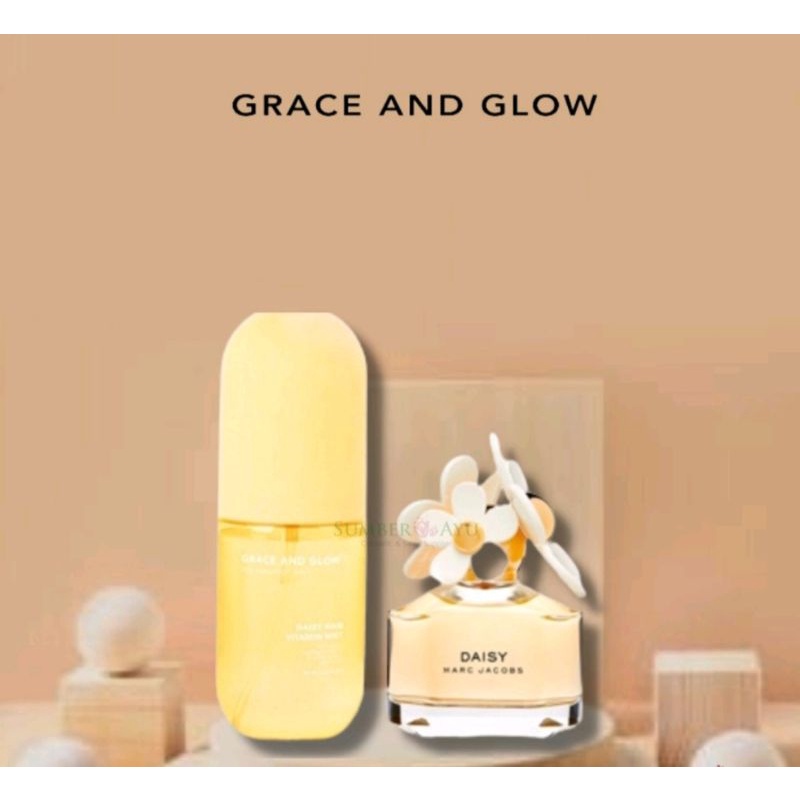 GRACE AND GLOW DAISY VITAMIN PEONY BLUSH BLACK OPIUM HAIR MIST SWEET SCENTED AND SILK HAIR