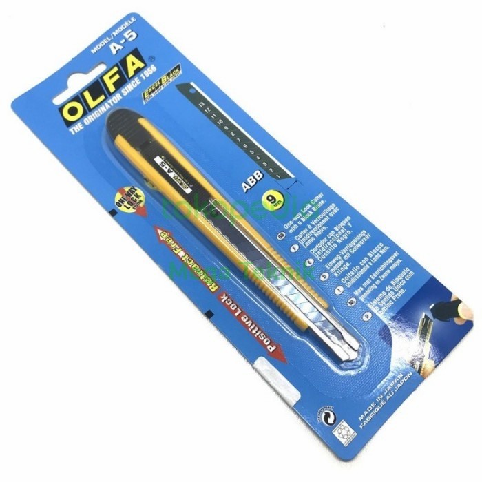 

Cantik Pisau Cutter 9Mm Snap-Off Blade Cutter A-5 Olfa Murah