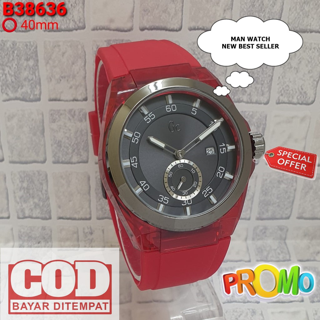 JAM TANGAN PRIA / JAM TANGAN COWOK / JAM TANGAN MURAH / JAM GC RUBBER / JAM GC BARU / JAM BEST COD