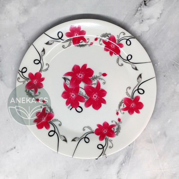Piring Kecil Melamin 5 inch - Piring Motif Bunga - Pisin Melamin - Piring Saji Kecil - DC255 79