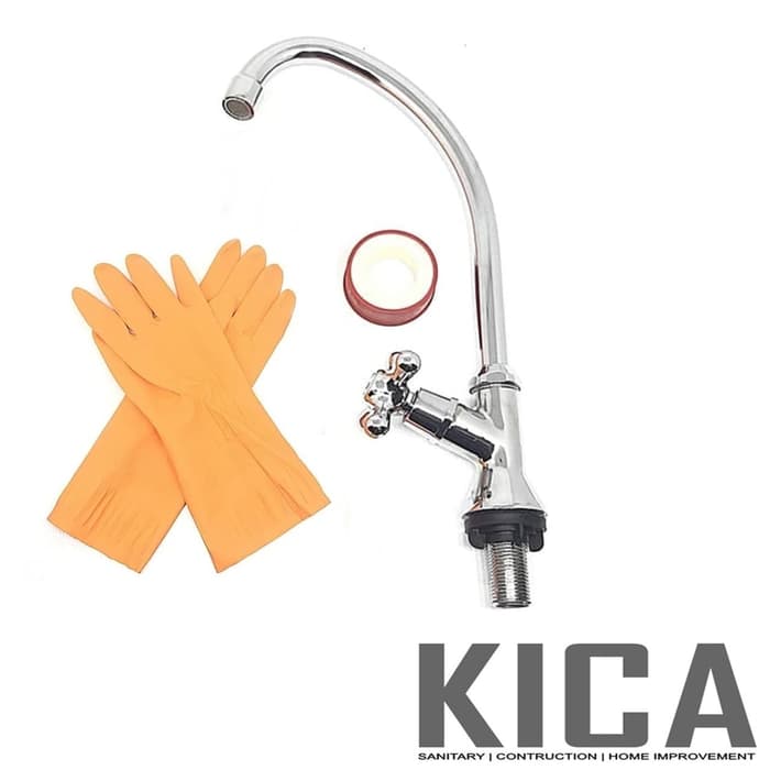 Jual KERAN AIR KRAN TANAM CUCI PIRING / KRAN DAPUR CUCI PIRING KUNINGAN Diskon