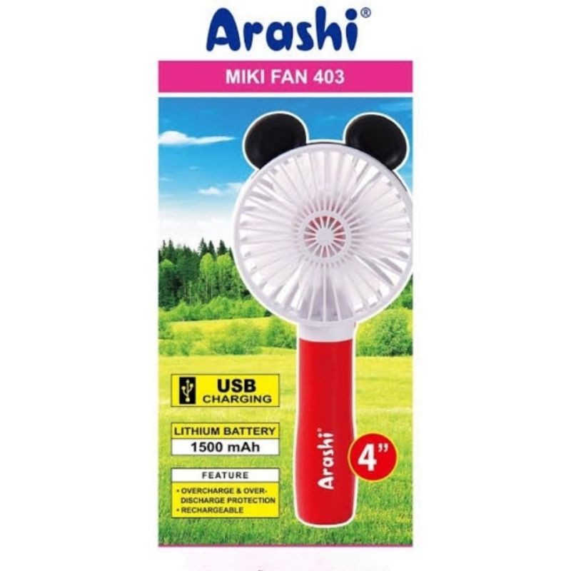 Arashi Mini Fan / Kipas Angin Portable Miki Fan 403