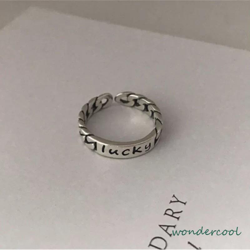 2Pcs Korea Fashion Terbuka Cincin Kepribadian Tren Indeks Cincin Gaya Punk Wanita Perhiasan Minoritas Minimalis Hadiah -Won