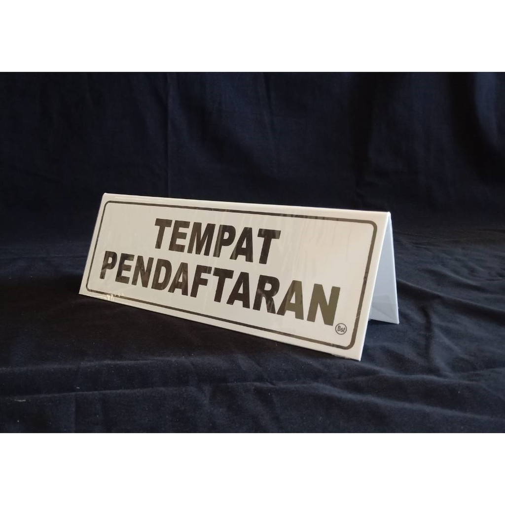 

Label Meja Akrilik Tempat Pendaftaran