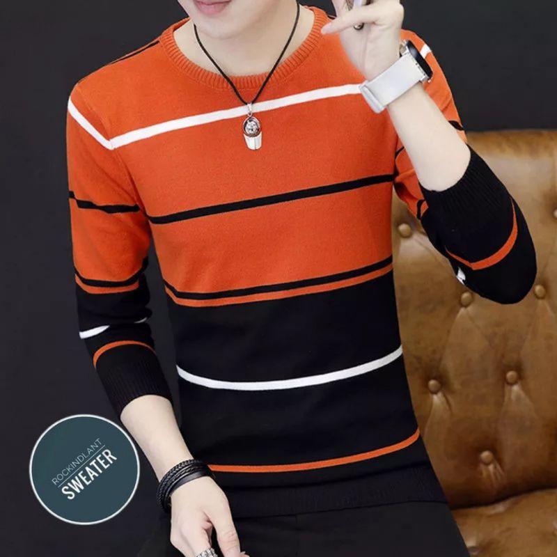 sweater rajut pria cotron original