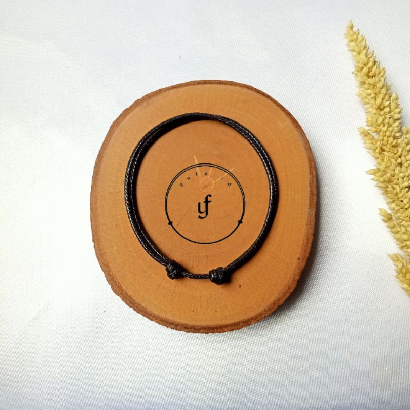 Gelang Tali Polos Warna Hitam