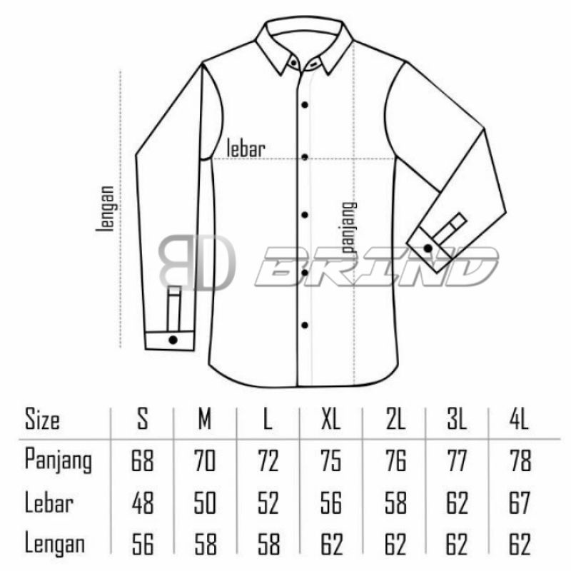 KEMEJA POLOS PRIA LENGAN PANJANG SLIM