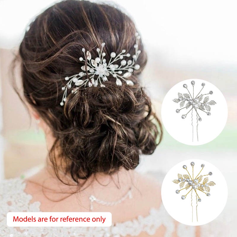 COD❤️Wedding Bridal Vintage Pearl Flower Crystal Hair Pin Bridesmaid Clips Side Comb Jepit Rambut Mutiara Fashion Korea Wanita